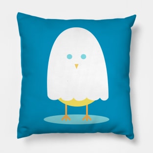 Halloween chick in ghost costume Pillow