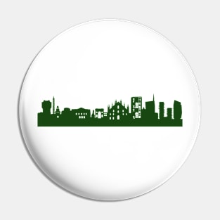 MILAN skyline in forest green Pin