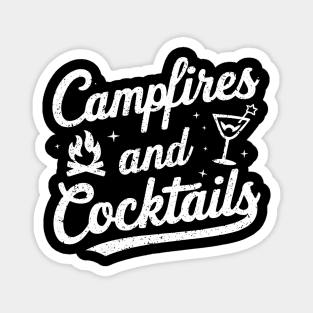 Campfire And Cocktails Hiking and Camping Drinking Magnet