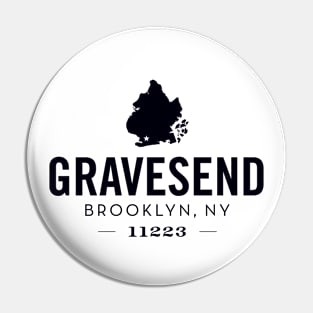 Gravesend (black) Pin