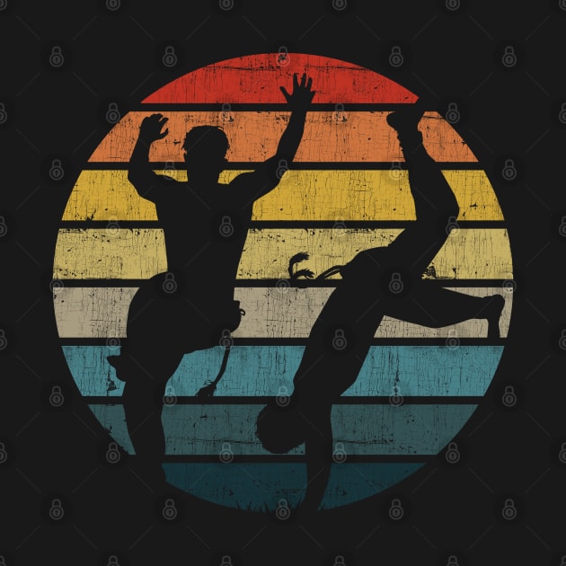 Capoeira Silhouette On A Distressed Retro Sunset design by theodoros20