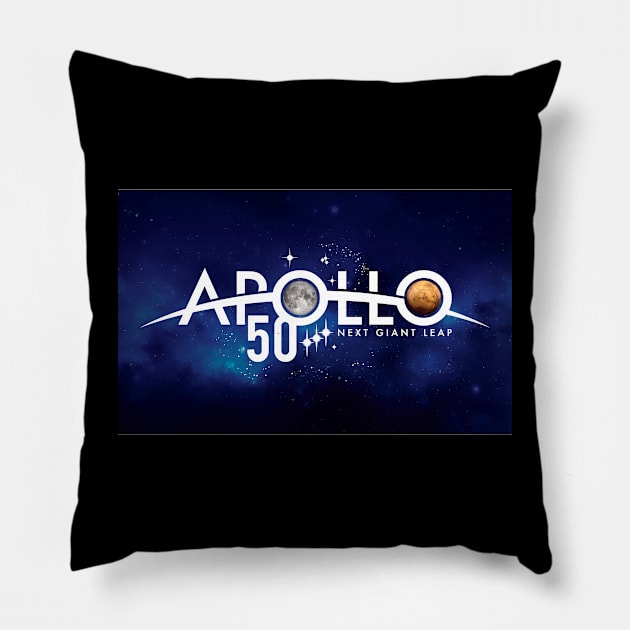 NASA Apollo 50th Anniversary Pillow by jutulen