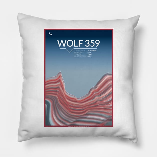 Wolf 359 Space Poster Pillow by Walford-Designs