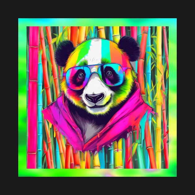 rainbow panda by poupoune