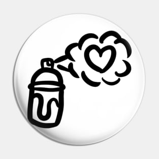 spray paint heart Pin