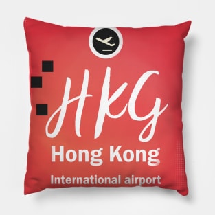 HKG Hong Kong airport tag Pillow