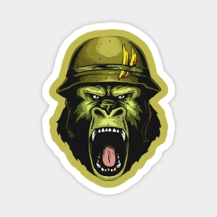 Angry Gorilla face Magnet