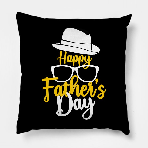 Happy Father's Day Tshirt Pillow by Rezaul