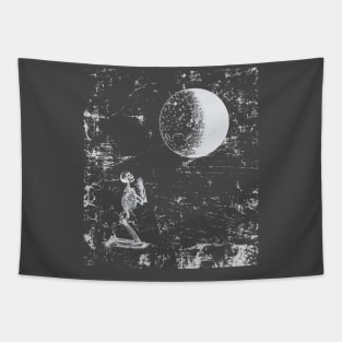 Skeleton Moon Tapestry