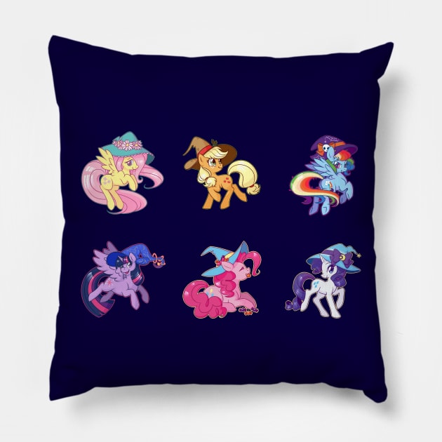 Halloween Ponies Pillow by Eiskafe