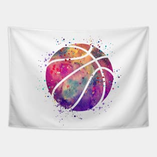 Basketball Ball Watercolor Sports Gift Tapestry