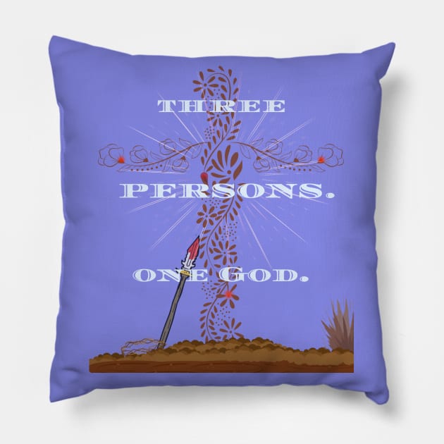 Three Persons - One God Pillow by stadia-60-west