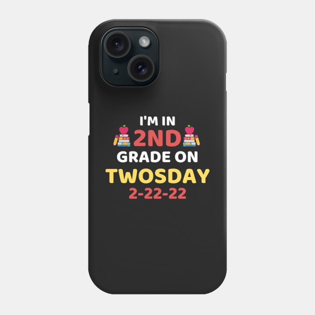 Funny It's My 2nd Grade On Twosday, Cute 2nd Twosday Grade, Numerology 2nd Grade Pop Design Gift Phone Case by WassilArt