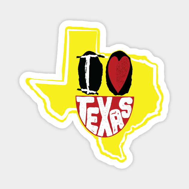 I Love Texas Smiling Happy Face Magnet by pelagio