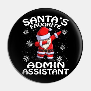 Santas Favorite Admin Assistant Christmas Pin