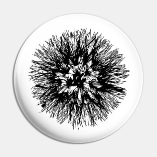 Make A Wish Dandelion Illustration In Black Pin