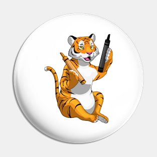 Tiger Pupil Crayon School Pin