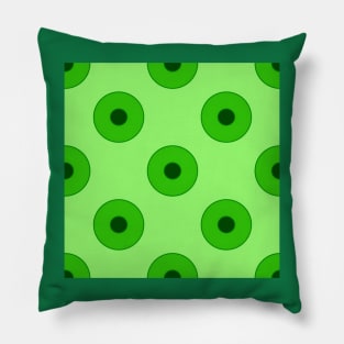 Dark Green vintage duplo dots Pillow