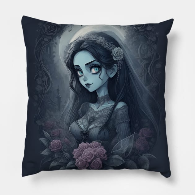 Corpse Bride Art Pillow by Selene’s Designs