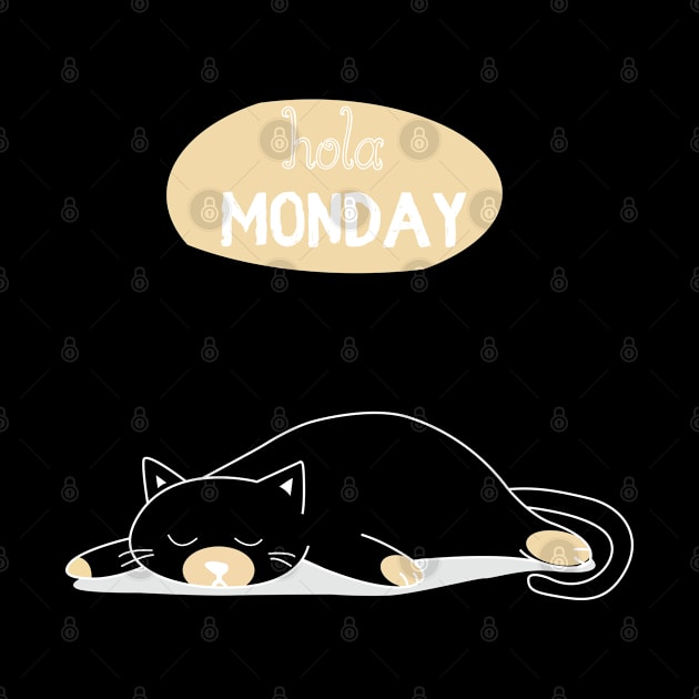 Hola MONDAY cat by Retro Vintage