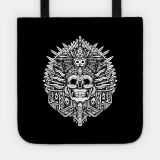 Mayan Death Skull Headdress Tote