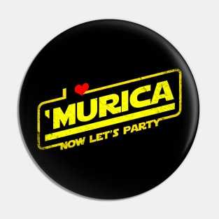 Proud American 4th of July Independence Day Murica Party Pin