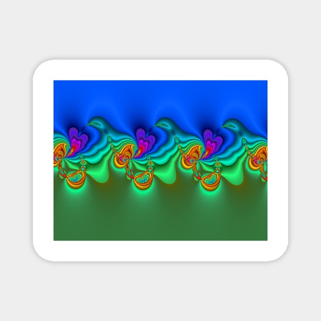 Psychedelic Wave Design Magnet by pinkal