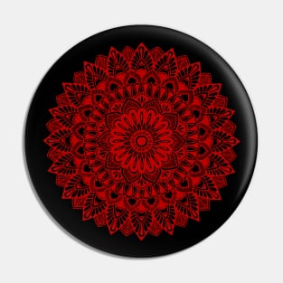 Mandala (red) Pin