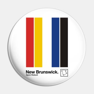 New Brunswick // Original Minimalist Artwork Poster Design Pin