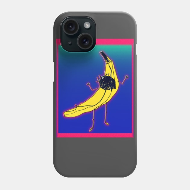 Neon Angry Banana Phone Case by AngryFruit