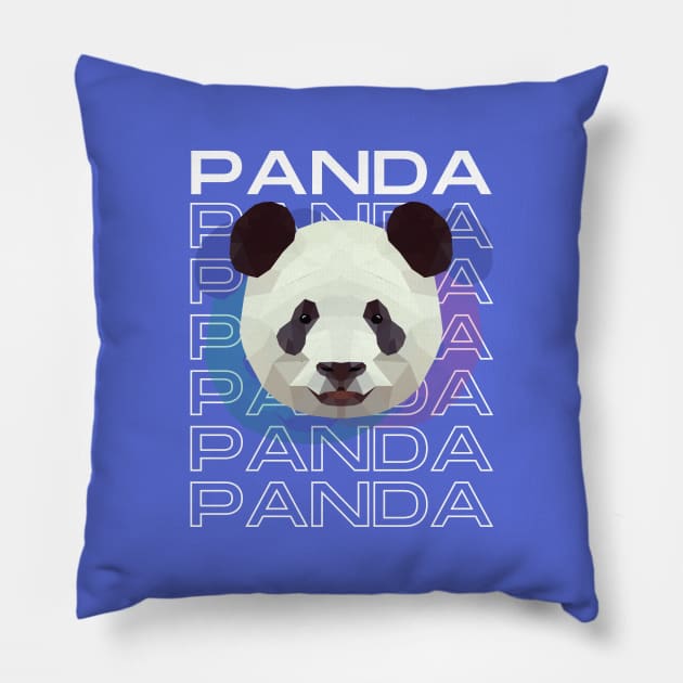 Cool Panda White Pillow by kareemelk