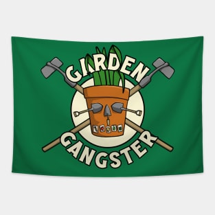 Garden Gangster Funny Gardening Tools Tapestry