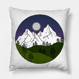 white mountains Pillow