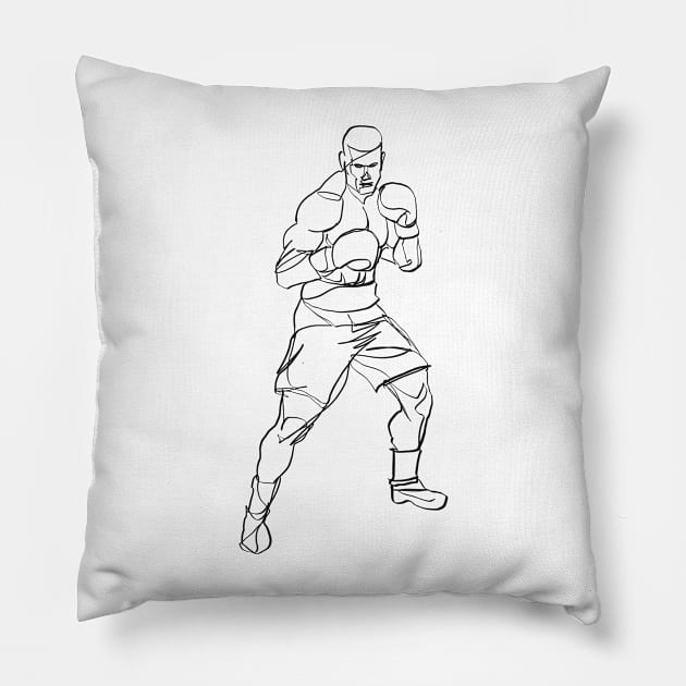 boxing art Pillow by Mousely 