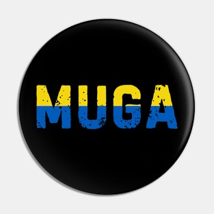 MUGA Make Ukraine Great Again Ukraine Flag Vintage Pin