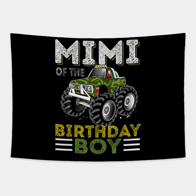 Mimi Of The Birthday Boy Monster Truck Birthday Party Tapestry by Zoe Hill Autism