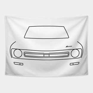 Morris Marina classic car outline graphic (black) Tapestry