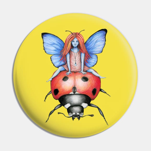 A ride on a ladybug Pin by Bwiselizzy