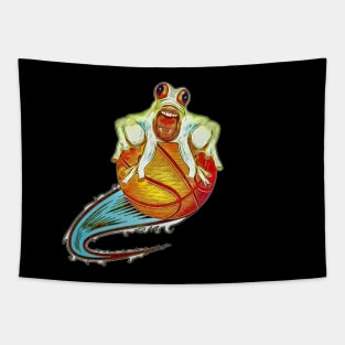 Basketball frog trend funny Tapestry