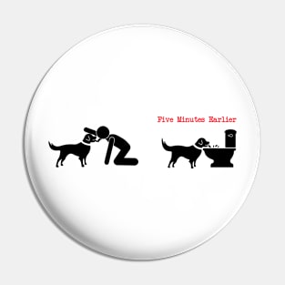 Funny Dog kissing Pin