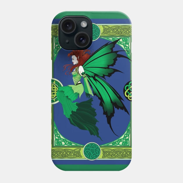 Celtic Green Fairy Phone Case by tigressdragon