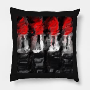 Lipsticks Painting Style Pillow