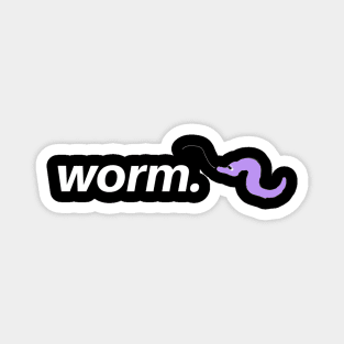 purple worm on a string. Magnet