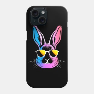 Hiphop Bunny Pink Blue Retro Colorful Stamp Phone Case