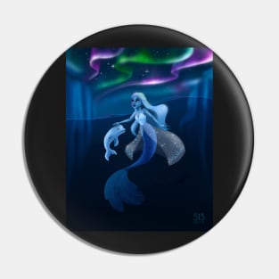 Aurora Arctic Mermaid Pin