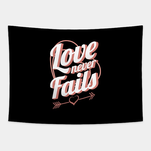 'Love Never Fails' Awesome Family Love Gift Tapestry by ourwackyhome