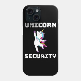 Unicorn Security Funny Gift Distress Design Phone Case