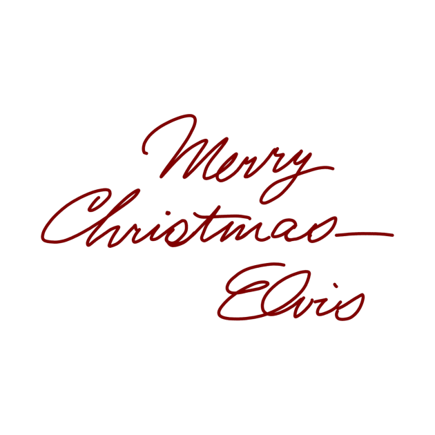 Merry Christmas - Elvis (red) by Elvis In Leather