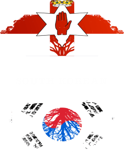 Northern Irish Grown With South Korean Roots - Gift for South Korean With Roots From South Korea Magnet