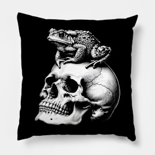 Skull With A Toad Pillow